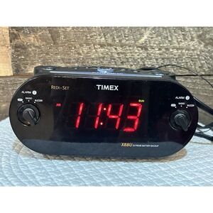 Timex XBBU T715 Redi-Set Dual Alarm Clock Radio Am/Fm Large Digital Display